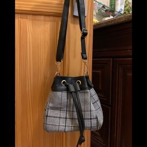 Mini Plaid Bucket Bag